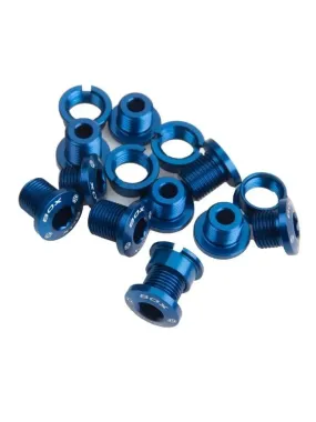 Box One 7075 Alloy Chainring Bolts 15 pcs Blue